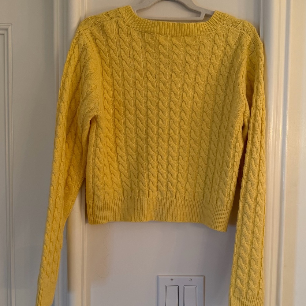 LIKE NEW ASTR THE LABEL Pearl Button Cable Knit Cardigan - Picture 8 of 9